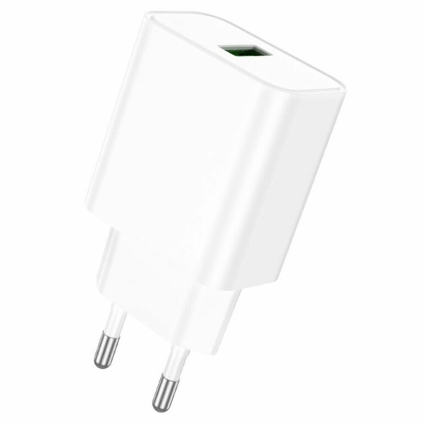 Мережевий зарядний пристрій BOROFONE BA72A Spring single port QC3.0 charger Білий