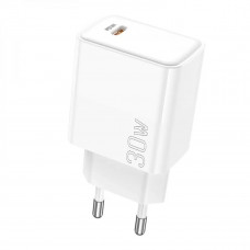 Мережевий зарядний пристрій BOROFONE BA77A Insightful single port PD30W charger Білий