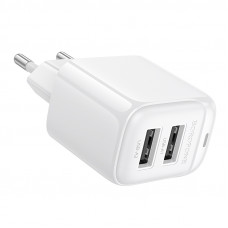 Мережевий зарядний пристрій BOROFONE BAS41A Potential dual-port charger White (6941991113741)
