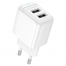 Мережевий зарядний пристрій BOROFONE BAS41A Potential dual-port charger White (6941991113741)