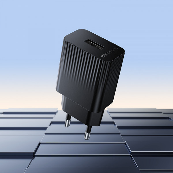 Мережевий зарядний пристрій BOROFONE BAS71A Source single-port charger Black (6941991122552)