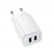 Мережевий зарядний пристрій BOROFONE BAS81A Star dual-port charger (EU) White (6941991126635)