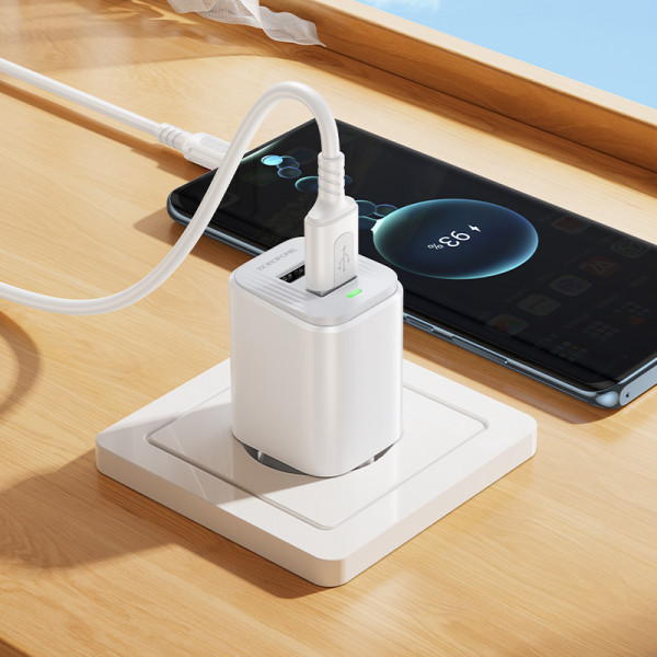 Мережевий зарядний пристрій BOROFONE BAS81A Star dual-port charger (EU) White (6941991126635)