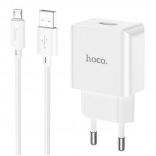 Мережевий зарядний пристрій HOCO C106A Leisure single port charger set(Micro) 10.5W White (6931474783905)