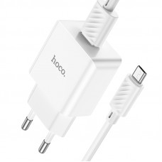 Мережевий зарядний пристрій HOCO C106A Leisure single port charger set(Micro) 10.5W White (6931474783905)