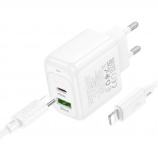 Мережевий зарядний пристрій HOCO CS54A Surplus PD20W+QC3.0 charger set(C to iP) (6942007631525)
