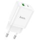 Мережевий зарядний пристрій HOCO N28 Founder PD20W+QC3.0 charger set(C to iP) Білий