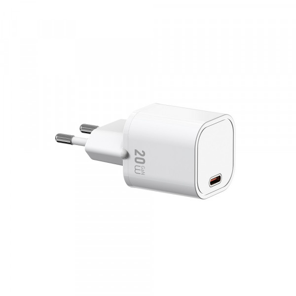 Мережевий зарядний пристрій WIWU 20W Cube GaN Fast Charger 1C Wi-G014 EU White (6977703654486)
