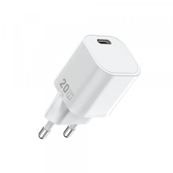 Мережевий зарядний пристрій WIWU 20W Cube GaN Fast Charger 1C Wi-G014 EU White (6977703654486)