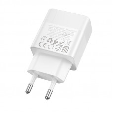 Мережевий зарядний пристрій з кабелем HOCO CS111A Lounge single-port 22.5W multi-protocol charger White (6942007680356)