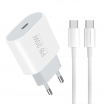 Мережевий зарядний пристрій з кабелем WUW-T79L PD 20W USB C charger with type c to type c cable (T79CL)