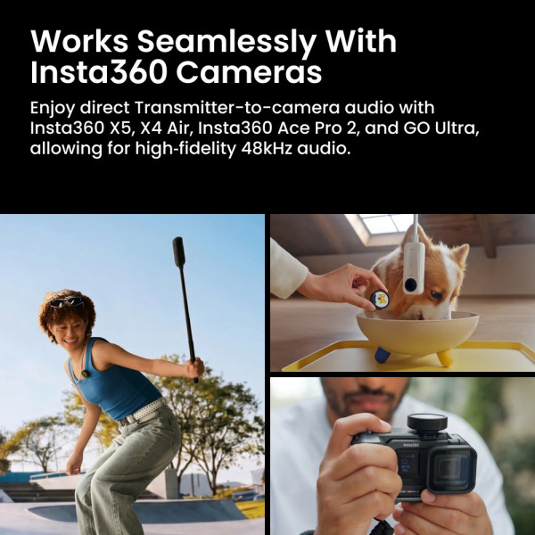Мікрофонна радіосистема Insta360 Mic Pro (2TX+1RX) (6942590200771)