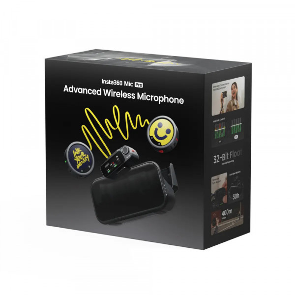 Мікрофонна радіосистема Insta360 Mic Pro (2TX+1RX) (6942590200771)