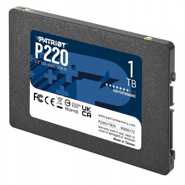 Накопичувач SSD Patriot P220 1TB 2.5" 7mm SATAIII (P220S1TB25)