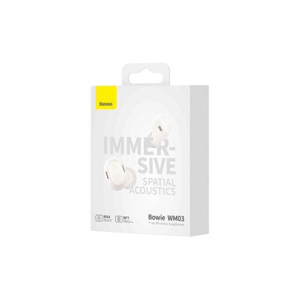 Навушники Baseus Bowie WM03 True Wireless Earphones creamy-білий