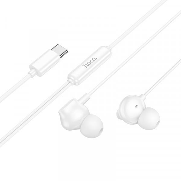 Навушники дротові HOCO M117 Victory universal digital earphones with microphone (Type-C) White (6942007673242)