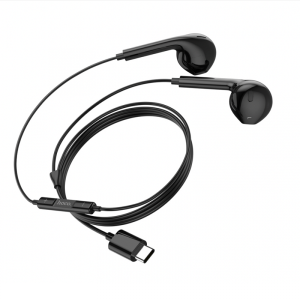 Навушники HOCO M101 Crystal joy Type-C wire-controlled digital earphones with microphone Black (6931474782359)