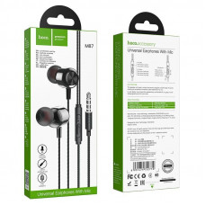 Навушники HOCO M87 String wired earphones with with microphone Gloomy Black (6931474752772)