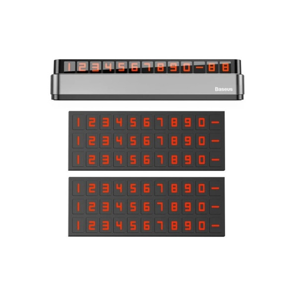 Паркувальна карта Baseus Moonlight Box Series Temporary Parking Number Plate Dark gray