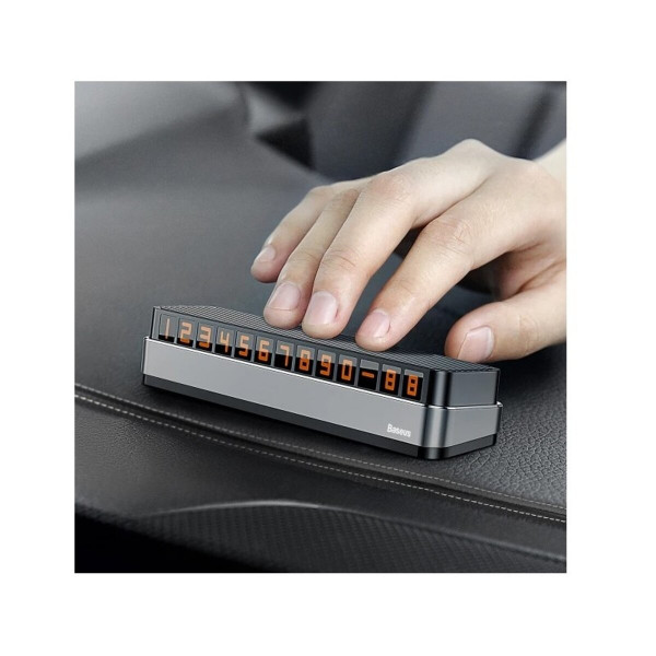 Паркувальна карта Baseus Moonlight Box Series Temporary Parking Number Plate Dark gray