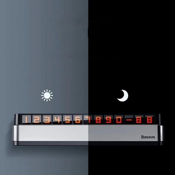 Паркувальна карта Baseus Moonlight Box Series Temporary Parking Number Plate Dark gray