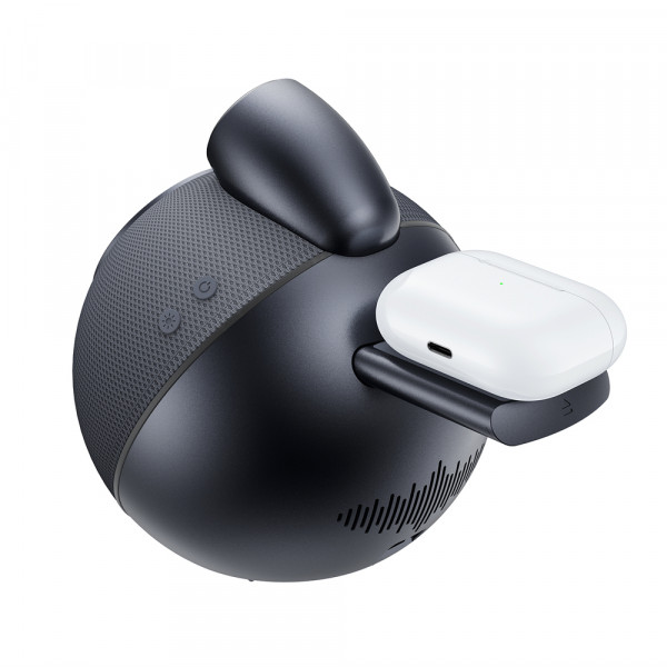 Портативна колонка ACEFAST K10 Air speaker with wireless charger Metal Grey (6974316286417)