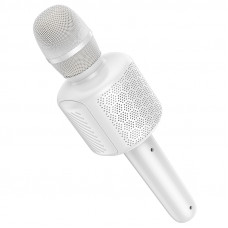 Портативна колонка-мікрофон HOCO L24 Shine karaoke microphone 5W White (6942007673778)