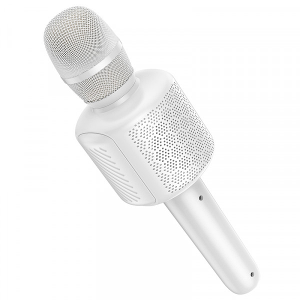 Портативна колонка-мікрофон HOCO L24 Shine karaoke microphone 5W White (6942007673778)