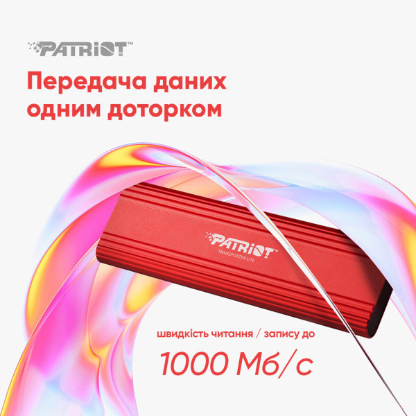 Портативний SSD Patriot Transporter Lite 1TB Red Type-C