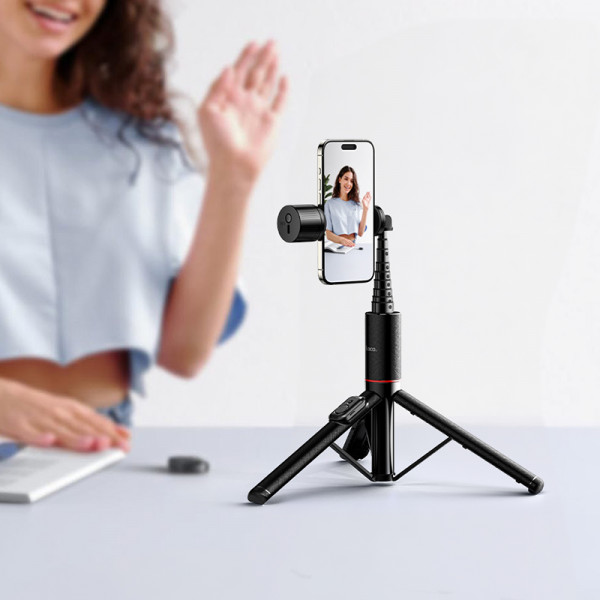 Штатив HOCO K34 Spring live broadcast holder with fill light Black (6942007675246)