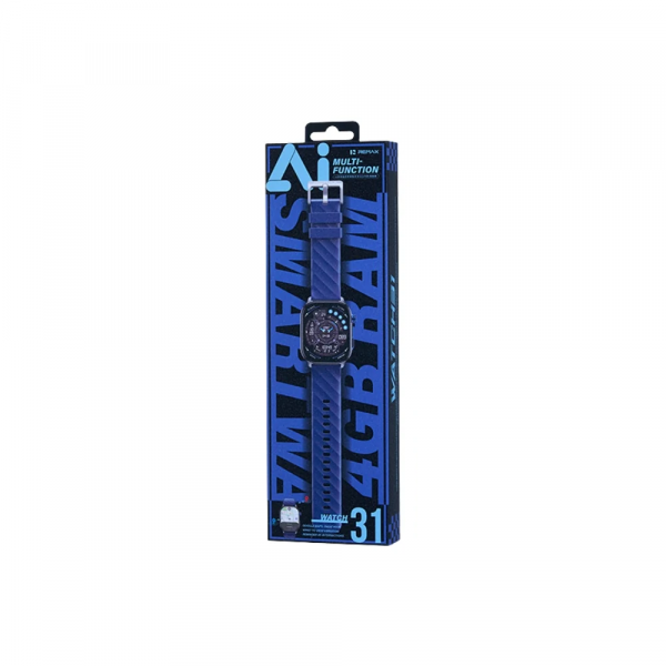 Смарт-годинник REMAX AI WATCH 31 (4GB RAM) 51mm. 400 mAh. IP68 Blue (6954851259770)
