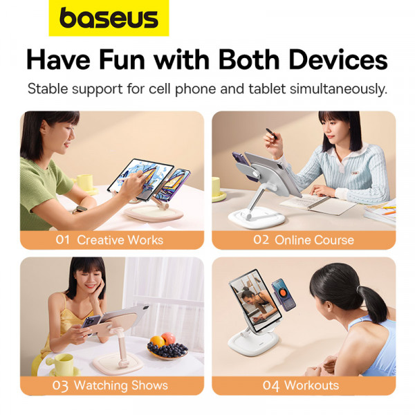 Тримач Baseus Shell Tablet/Phone 2-in-1 Stand - Floating Gloss (B10451501411-00)