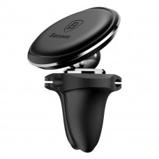 Тримач для мобільного Baseus Magnetic Car Mount Phone Holder with Cable Clip Air Vent Version Cluster Чорний