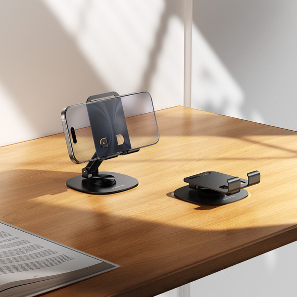 Тримач для телефона BOROFONE BH138 Fit metal folding desktop stand Black (6941991124501)