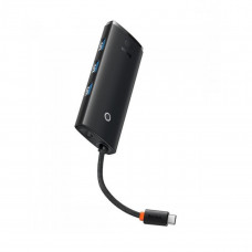 USB-хаб Baseus Lite Series 5-Port Type-C HUB Docking Station (Type-C to HDMI+USB3.0*3+PD) Black