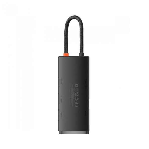USB-хаб Baseus Lite Series 5-Port Type-C HUB Docking Station (Type-C to HDMI+USB3.0*3+PD) Black
