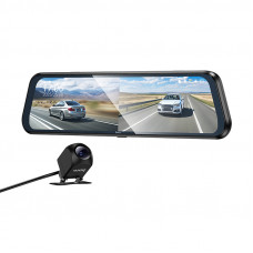 Відеореєстратор HOCO DV16 9.66-inch streaming media driving recorder(dual-channel with rear camera) Black (6942007664219)
