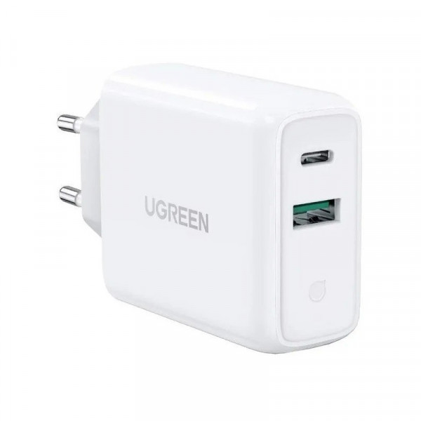 Зарядний пристрій UGREEN CD170 38W USB-C Wall Charger EU (Білий) (UGR-60468)