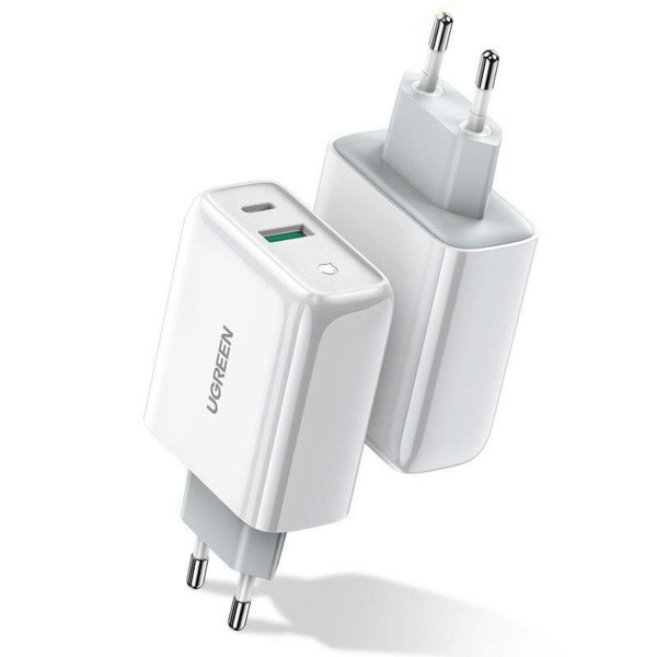 Зарядний пристрій UGREEN CD170 38W USB-C Wall Charger EU (Білий) (UGR-60468)