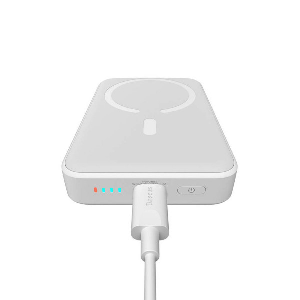 Зовнійшній акумулятор Baseus Magnetic Mini Wireless Fast Charge Power Bank 10000mAh 20W White