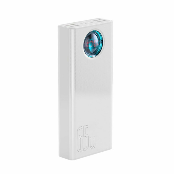 Зовнішній акумулятор Baseus Amblight Digital Display Quick Charge Power Bank 30000mAh 65W White