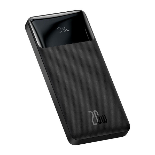 Зовнішній акумулятор Baseus Bipow Digital Display Fast Charge Power Bank 10000mAh 20W Чорний