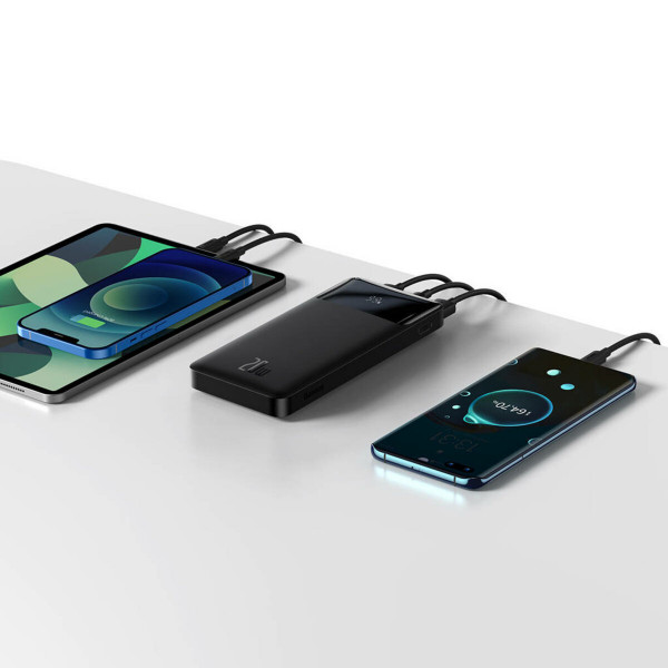 Зовнішній акумулятор Baseus Bipow Digital Display Fast Charge Power Bank 10000mAh 20W Чорний