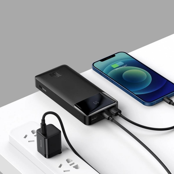 Зовнішній акумулятор Baseus Bipow Digital Display Power bank 20000mAh 15W Black