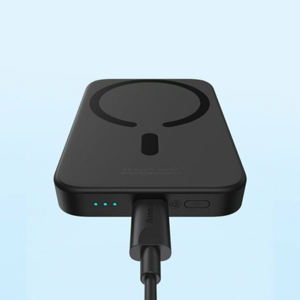 Зовнішній акумулятор Baseus Magnetic Wireless Charging Power bank 6000mAh 20W With Cable Black