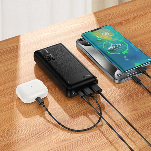 Зовнішній акумулятор HOCO J159A Essence 22.5W+PD20W fully compatible power bank(20000mAh) Black (6942007673587)