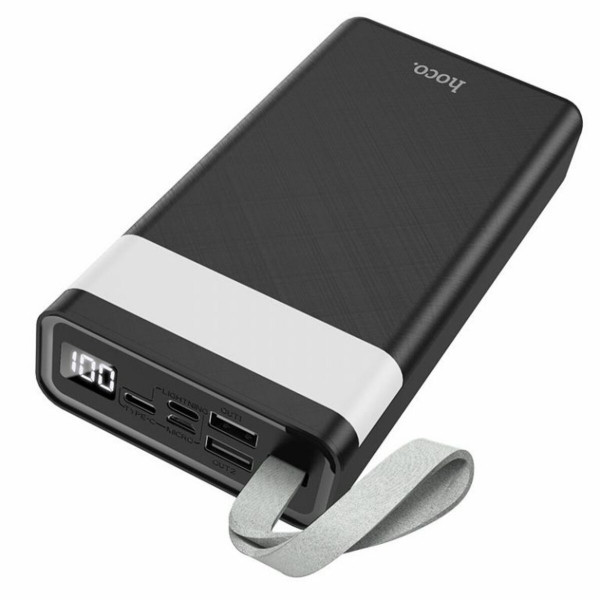 Зовнішній акумулятор HOCO J73 Powerful desk lamp power bank(30000mAh) Black