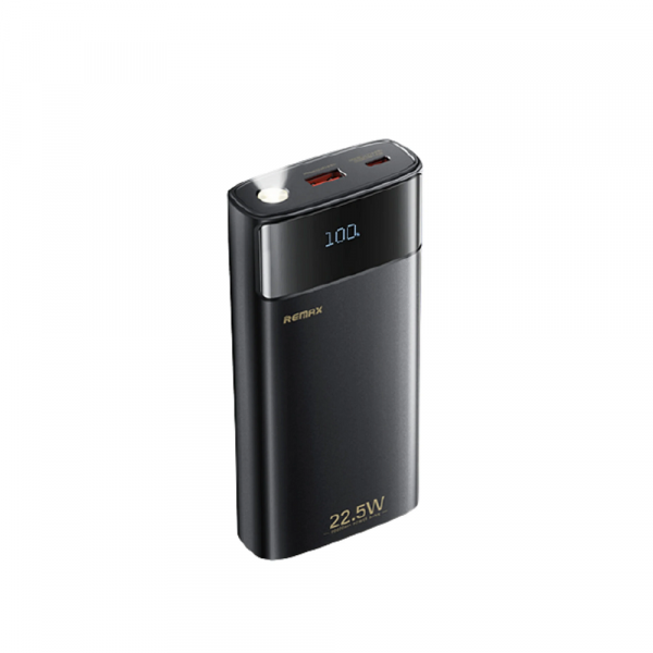 Зовнішній акумулятор REMAX 20+22.5 LED Flashlight Fast Charging Cables Power Bank 20000mAh FC-12 Black (6954851253341)