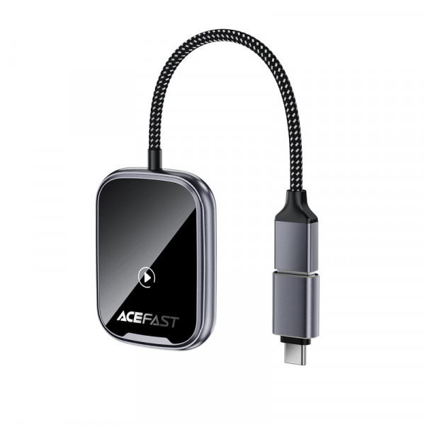 Адаптер ACEFAST QC1 CarPlay wireless adapter for car Metal Gray (6974316285793)