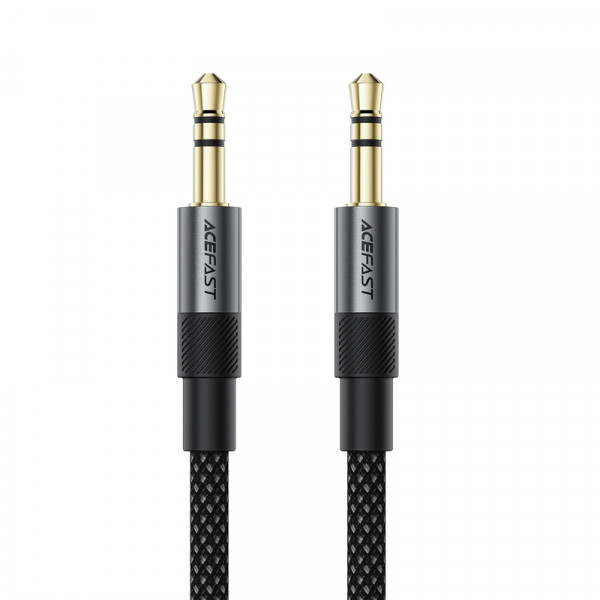 Аудіокабель ACEFAST J10 3.5mm male to 3.5mm male, nylon braid, 1m, Black (6974316285267)